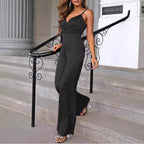 Elegant Women's Jumpsuit with Thin Straps and a Flowing Cut