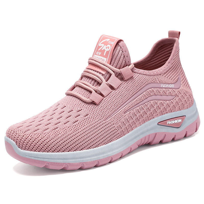 Women's Breathable Casual Sneakers with Elastic Fit and Cushioned Sole