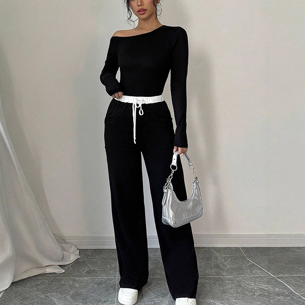 Elegant Asymmetric Wide-Leg Jumpsuit