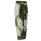 Women's Swimsuit with Wrap Skirt and Floral Design