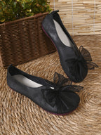 Women's Ballet Flats with Decorative Bow Detail