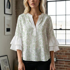 Women's Blouse with Beautiful Floral Design