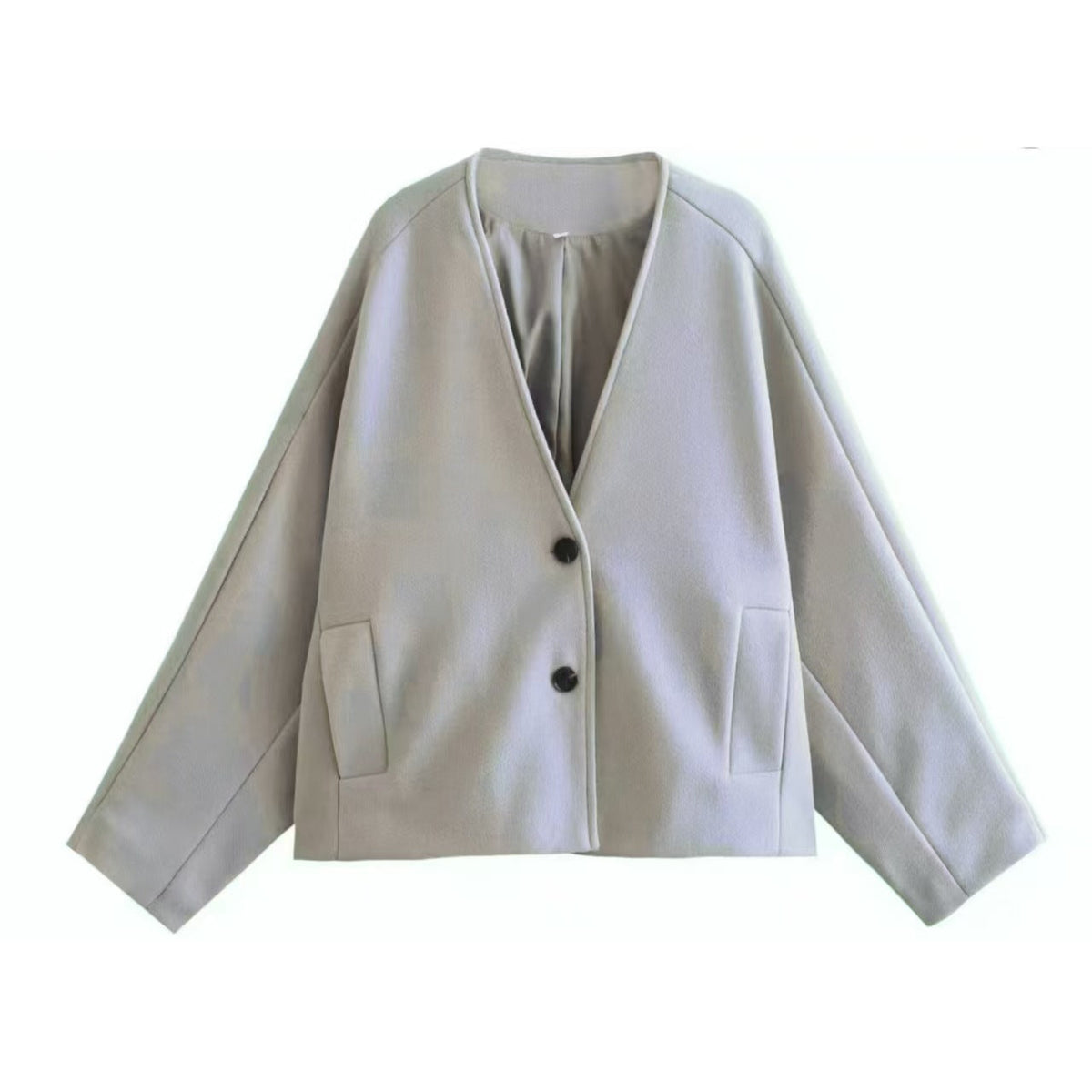 Women's Elegant Textured Jacket with Spacious Pockets