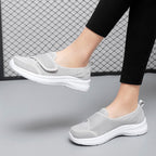 Women's Breathable Slip-On Sneakers with Practical Hook-and-Loop Closure