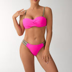 Women's Bandeau Bikini with Glamorous Straps