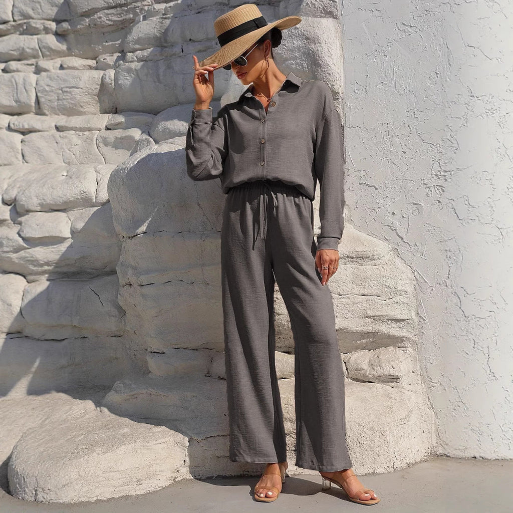 Women's Elegant Two-Piece Set with Relaxed Fit