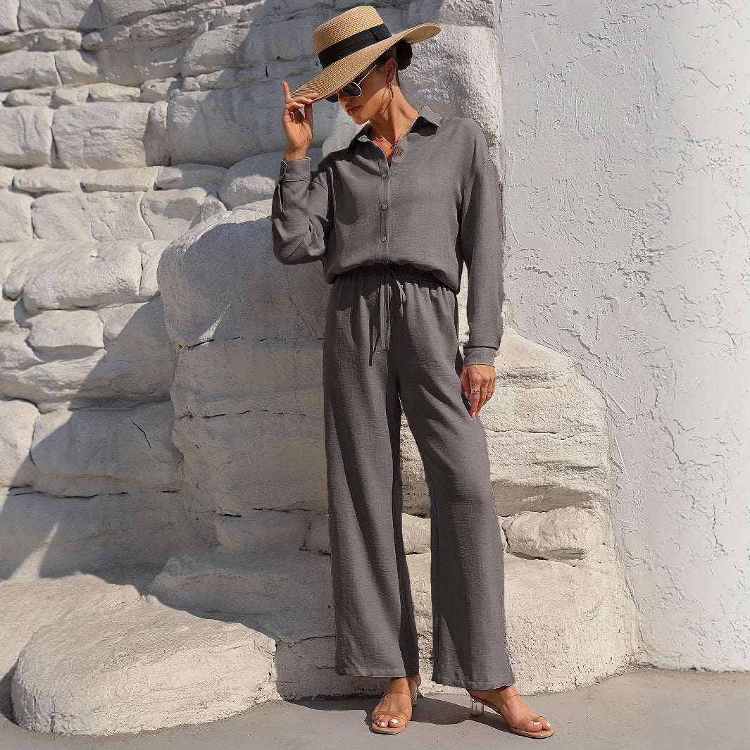 Women's Elegant Two-Piece Set with Relaxed Fit