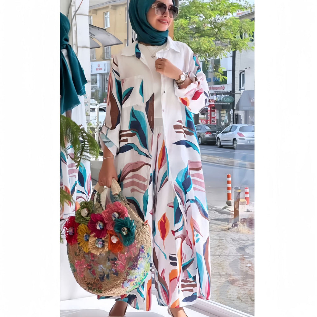 Women's Long Floral Blouse