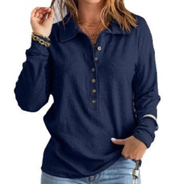 Women's Long-Sleeve Textured Shirt