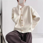 Women's Cozy Knit Cardigan with Button Detail
