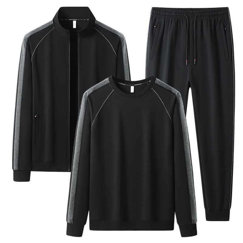 Men's Three-Piece Leisure Training Suit Set