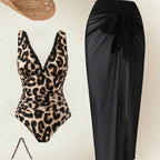 Women's Swimsuit with Draped Skirt