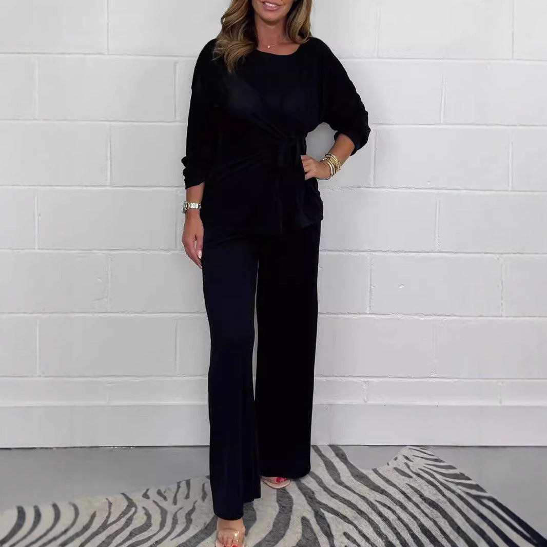 Women's Two-In-One Lounge Set with Tie Detail
