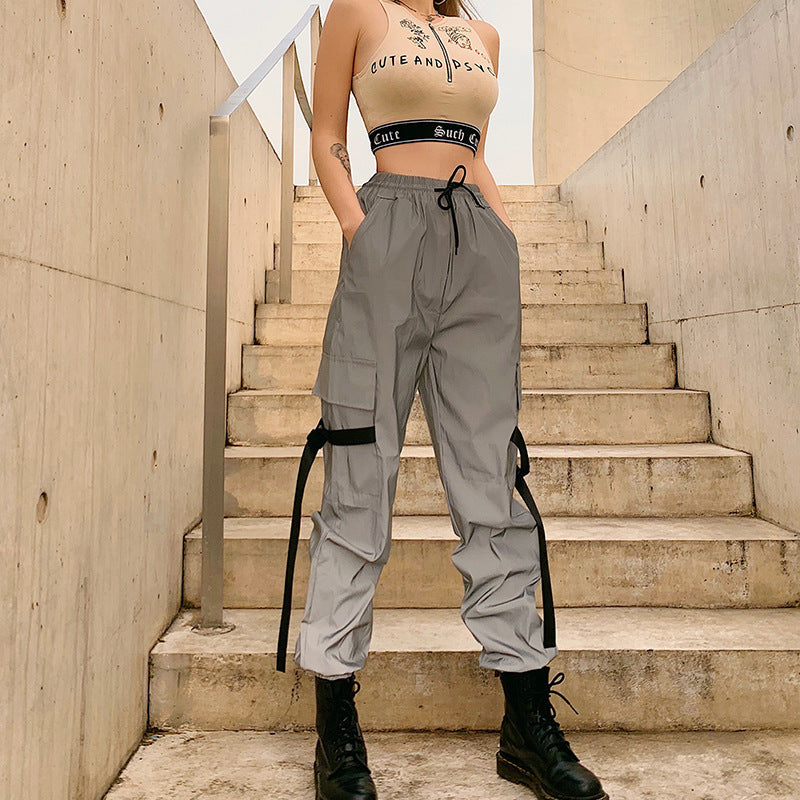 Women's Cargo Pants with Adjustable Waist and Practical Pockets