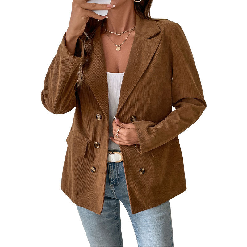 Women's Two-Button Corduroy Blazer