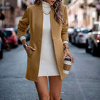 Elegant Women's Long Blazer with Pockets
