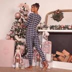 Women's Cozy Long-Sleeve Holiday Jumpsuit