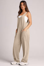 Women's Jumpsuit with Pockets and Stretch Fabric