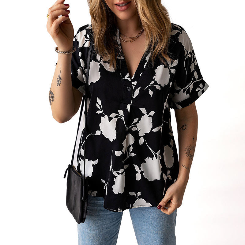 Women's Floral Design Blouse