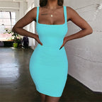 Bodycon Mini Dress with Wide Straps