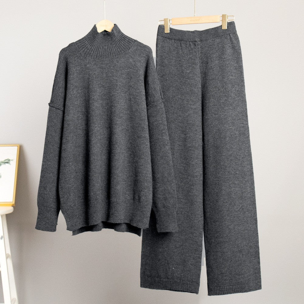Women's Cozy High-Neck Knit Set