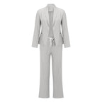 Elegant Blazer-Style Jumpsuit with Adjustable Waist