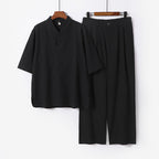 Men's Two-Piece Lightweight Kimono Loungewear Set