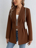 Women's Elegant and Tasteful Blazer Jacket with Waist Detail
