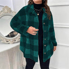 Women's Flowy Plaid Overshirt