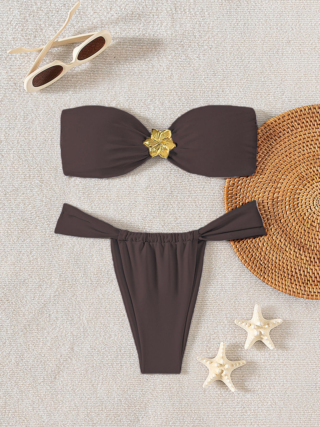 Women's Bandeau Bikini with Elegant Closure