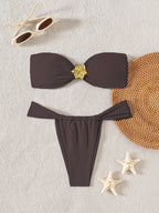 Women's Bandeau Bikini with Elegant Closure