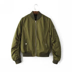 Women's Bomber Jacket with Practical Pockets and Sporty Cut