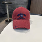 Men's Distressed Cotton Embroidered Baseball Cap