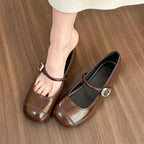Women's Ballet Flats with Decorative Buckle