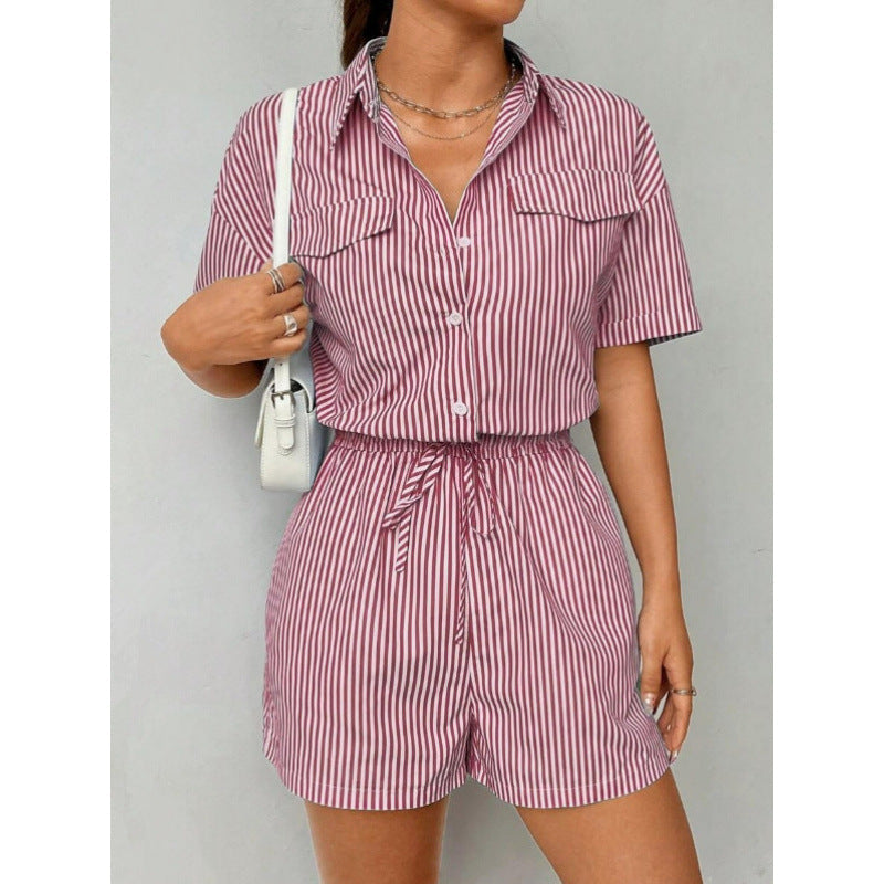 Women's Tailored Romper with Practical Pockets