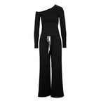 Elegant Asymmetric Wide-Leg Jumpsuit