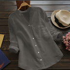 Women's Blouse with Elegant Button Placket and Modern Fit