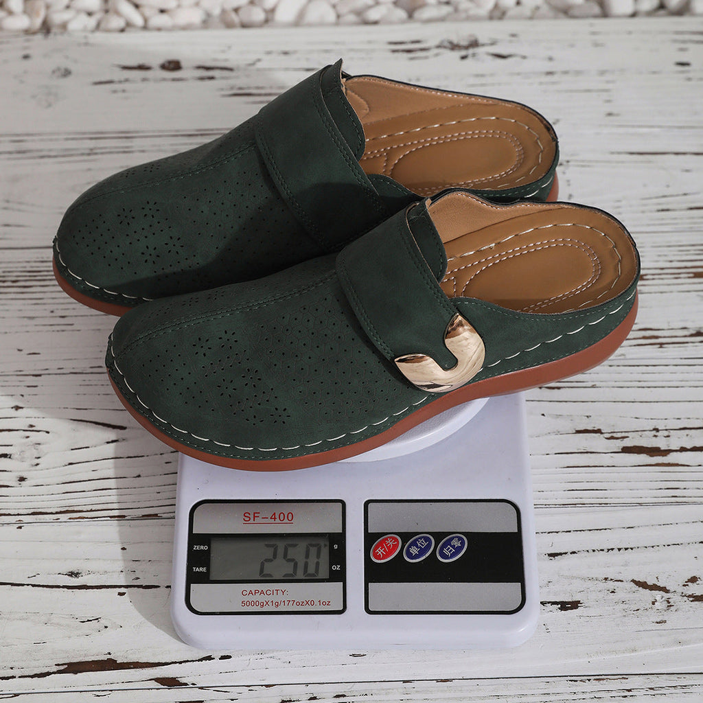 Women's Breathable Clogs with Side Buckle Detail