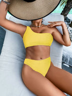 Women's Asymmetrical Ribbed Bikini
