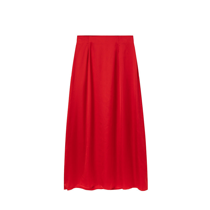 Women's High-Waisted Maxi Skirt with Side Slit