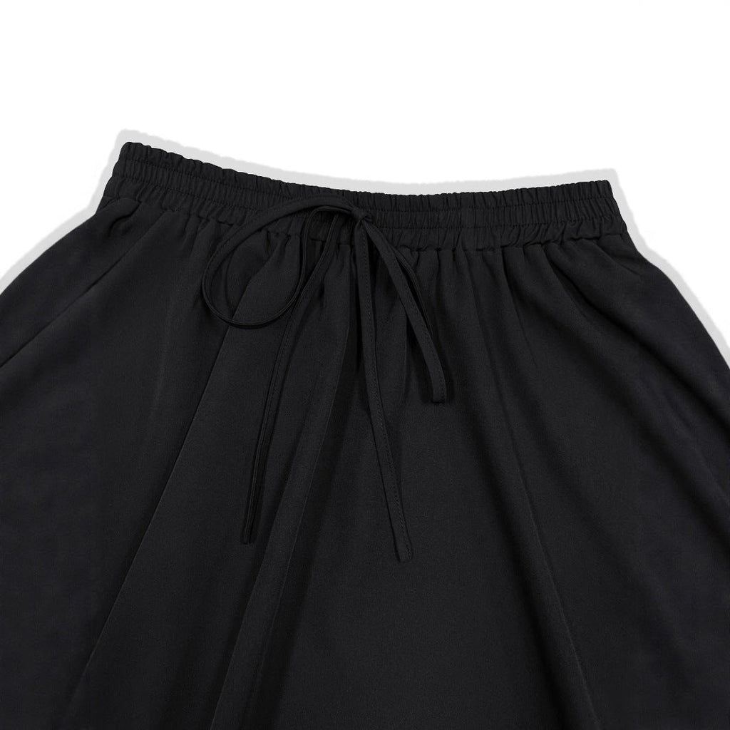 Women's Casual Skirt with Elastic Waistband and Drawstring