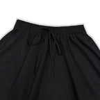 Women's Casual Skirt with Elastic Waistband and Drawstring