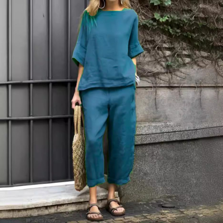 Women's Casual Lounge Set in Breathable Fabric