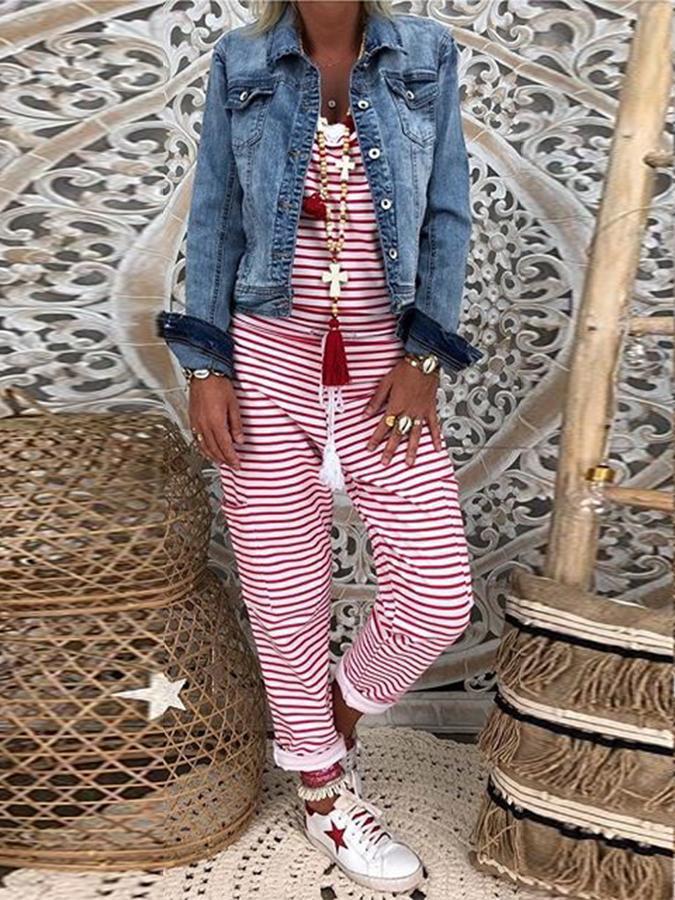 Relaxed Striped Jumpsuit