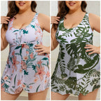 Women's Swimwear with Floral Cover-up Skirt