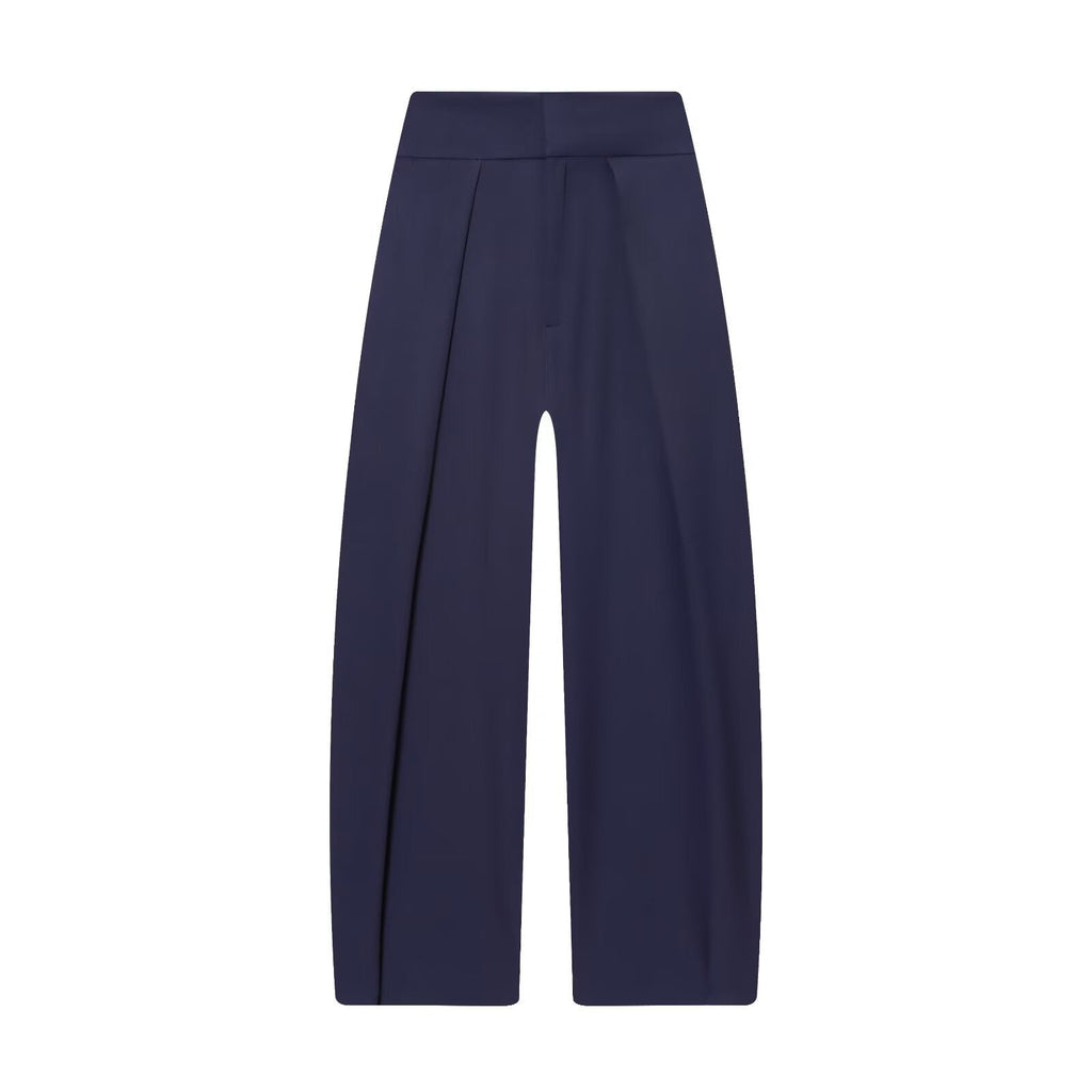 Women's Elegant Wide-Leg Trousers with Fine Pleats