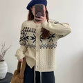 Women's Chunky Knit Cardigan with Cable Pattern and Buttons