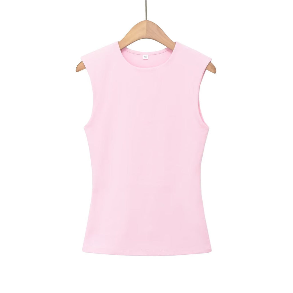 Women's Sleeveless Top with Modern Cut and Form-Fitting Design