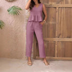 Elegant Jumpsuit with Modern Ruching and Casual Cut