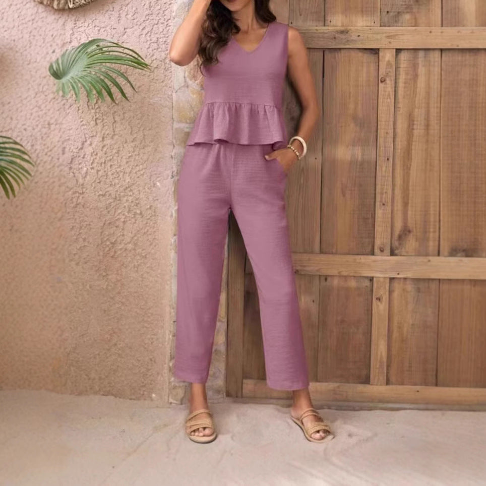 Elegant Jumpsuit with Modern Ruching and Casual Cut